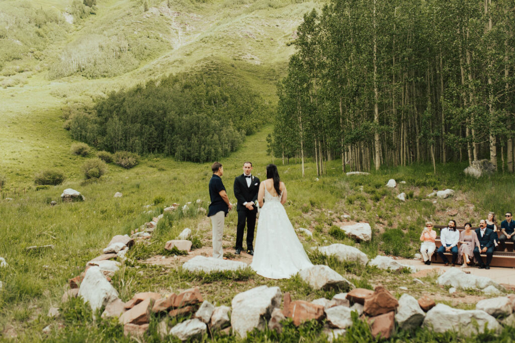 maroon bells wedding photos, maroon bells elopement, mountain elopement inspiration, aspen wedding, wedding ceremony photos, mountain wedding inspiration, elopement inspiration, colorado wedding, wedding photographer, aspen wedding photographer, aspen wedding photos, aspen wedding photos, maroon bells elopement photos, maroon bells amphitheater wedding photos, bride and groom photos, wedding dress inspo, destination wedding photographer, elopement photographer