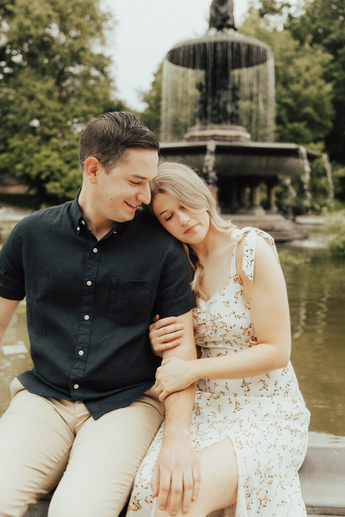 Bethesda fountain engagement photos, Bethesda fountain Central Park, Central Park engagement photos, Central Park couple photos, bridal hair and makeup, engagement outfits, Loeb boat house engagements, New York City engaged couple, New York City bride, Manhattan engagement session, bow bridge engagement photos, New York City engagement locations, New York wedding photographer, destination engagements, destination wedding photographer