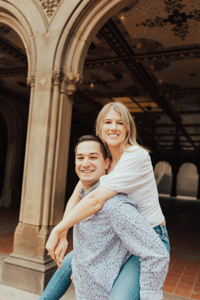 Bethesda fountain engagement photos, Bethesda fountain Bethesda terrace engagement portraits, Central Park, Central Park engagement photos, Central Park couple photos, bridal hair and makeup, engagement outfits, Loeb boat house engagements, New York City engaged couple, New York City bride, Manhattan engagement session, bow bridge engagement photos, New York City engagement locations, New York wedding photographer, destination engagements, destination wedding photographer