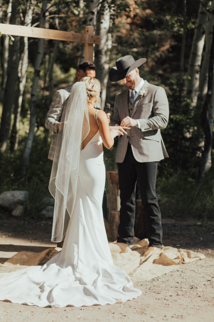 luxury mountain wedding photographer, intimate wedding venue, colorful wedding, wildflower wedding floral arrangements, western luxe groom inspiration, destination wedding photographer, timeless mountain wedding photos, couture wedding gown inspiration, elegant outdoor wedding ceremony, intimate mountain wedding ceremony