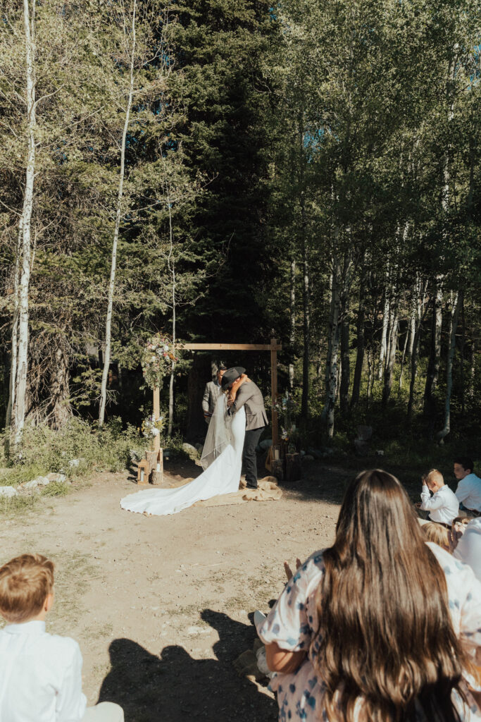 luxury mountain wedding photographer, intimate wedding venue, colorful wedding, wildflower wedding floral arrangements, western luxe groom inspiration, destination wedding photographer, timeless mountain wedding photos, couture wedding gown inspiration, elegant outdoor wedding ceremony, intimate mountain wedding ceremony