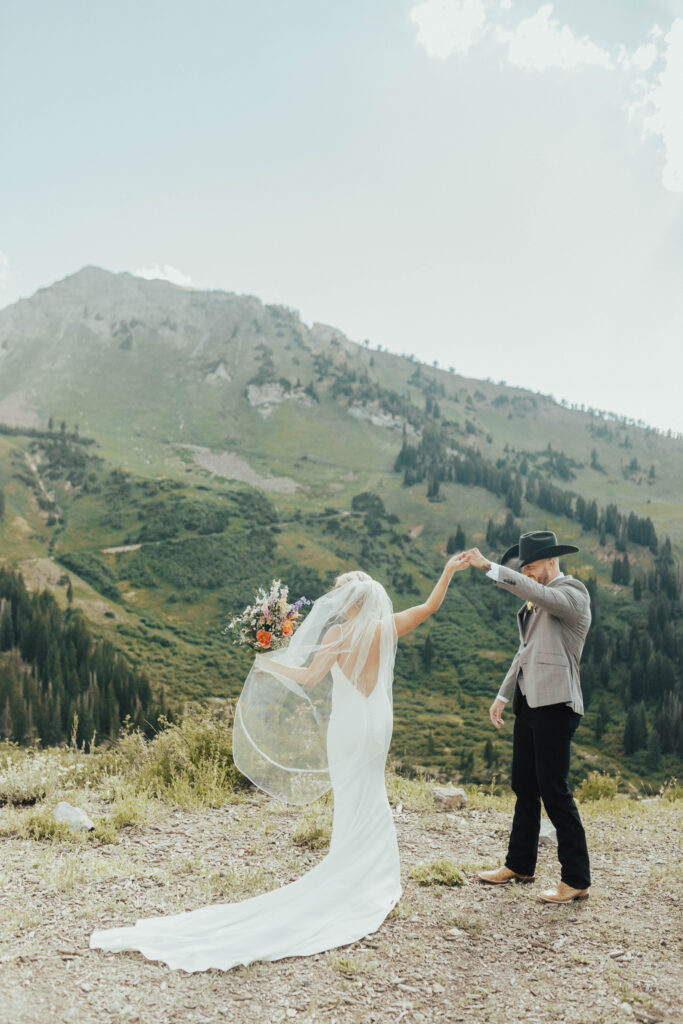 mountain wedding, mountain wedding venue, big cottonwood canyon wedding, sundance mountain resort wedding, alta mountain resort wedding, snowbird resort wedding, albion basin wedding photos, jackson hole wedding photographer, banff elopement photographer, maroon bells amphitheater wedding in aspen colorado