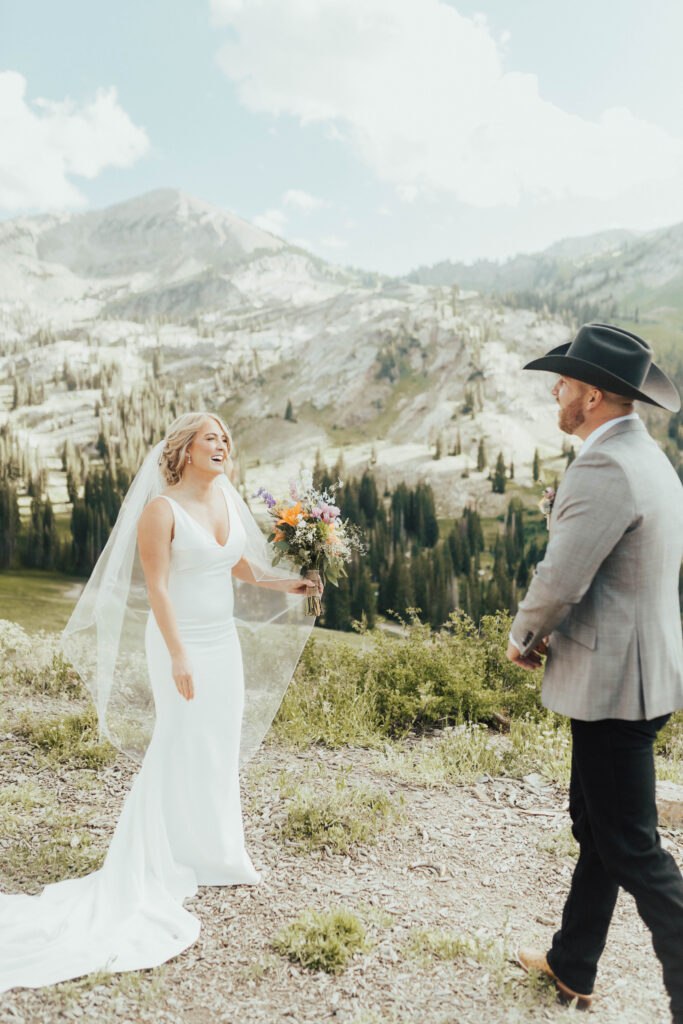mountain wedding, mountain wedding venue, big cottonwood canyon wedding, sundance mountain resort wedding, alta mountain resort wedding, snowbird resort wedding, albion basin wedding photos, jackson hole wedding photographer, banff elopement photographer, maroon bells amphitheater wedding in aspen colorado