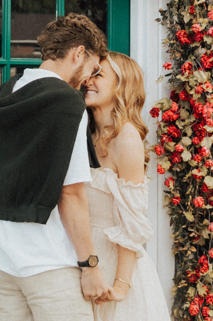 soft, elegant portrait inspired by paris elopement photography with warm, natural tones