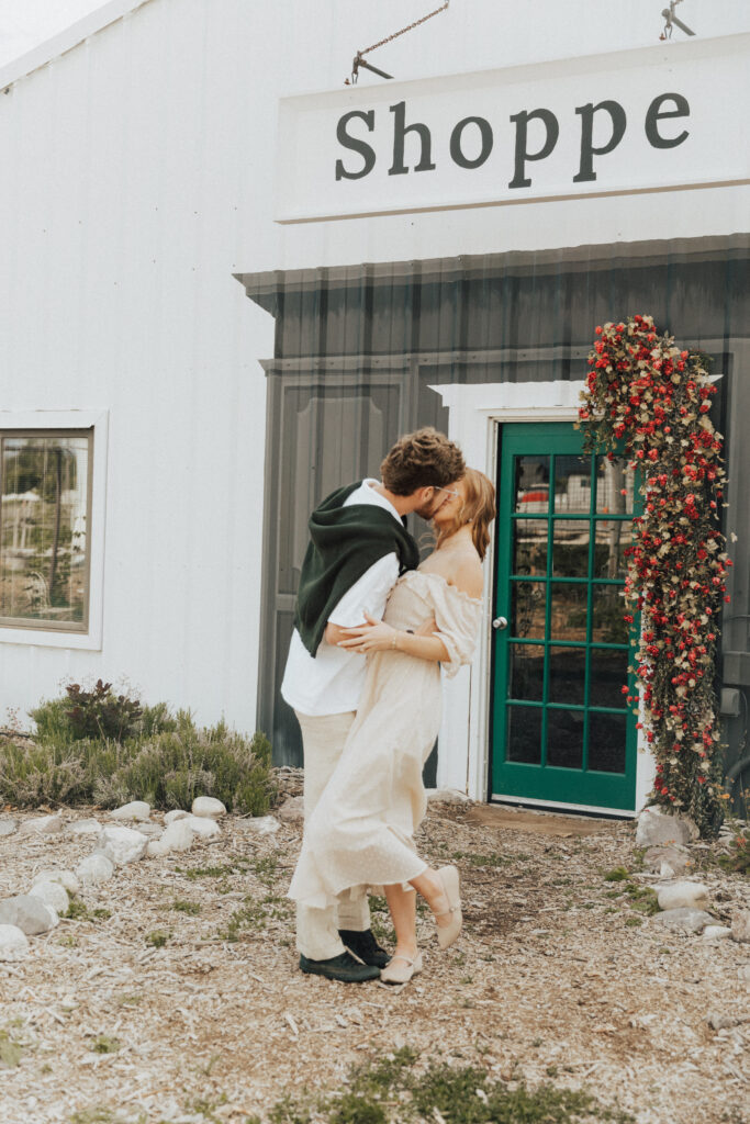 destination engagement photographer documenting a parisian style walkway scene