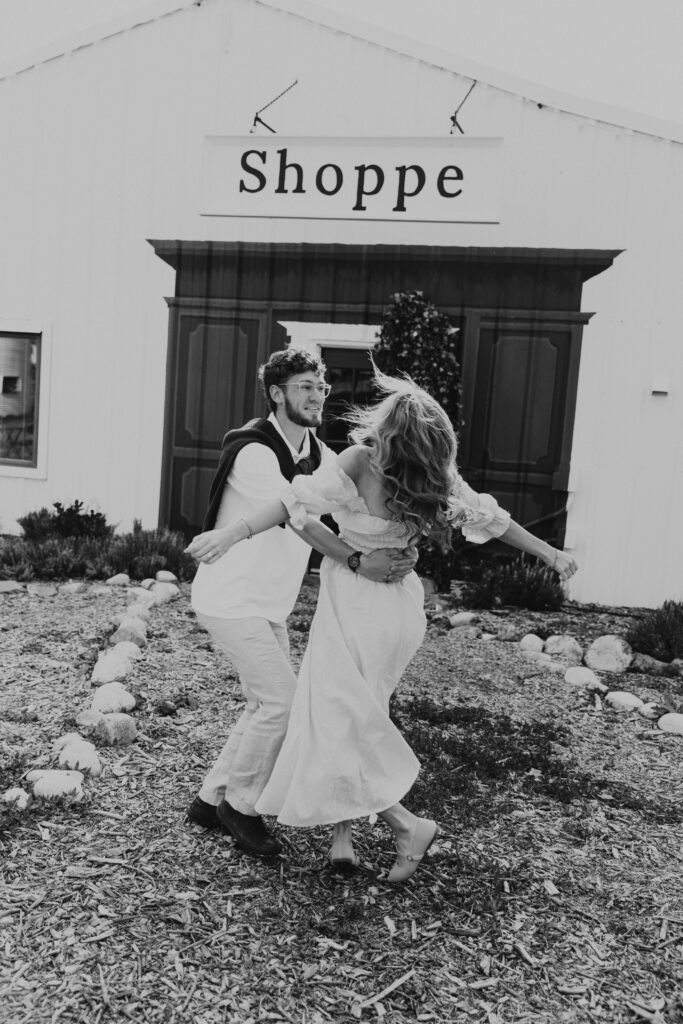 dreamy french engagement photos with cozy textures and gentle sunlight